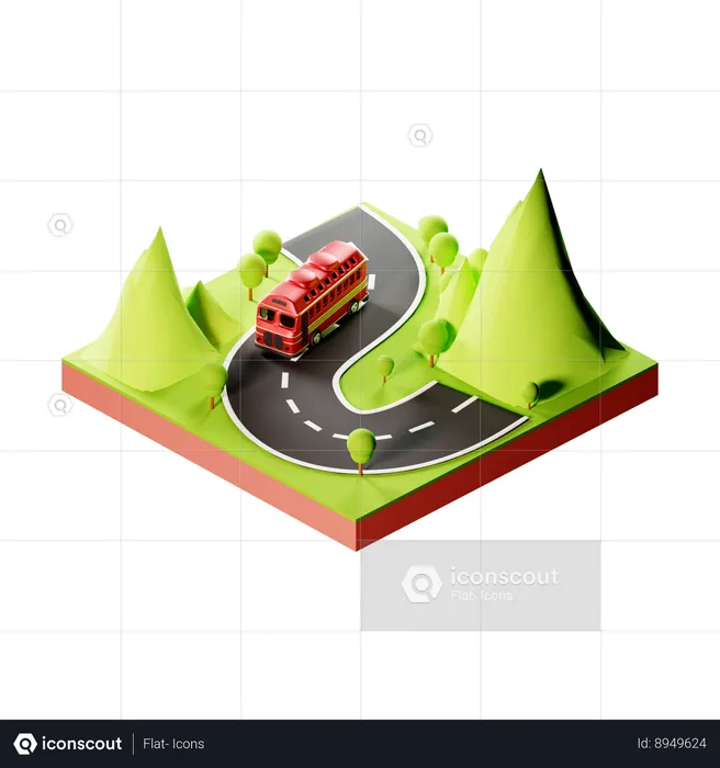 Autoestrada  3D Icon