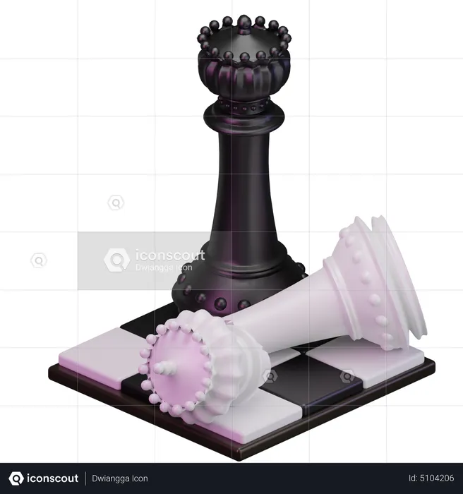Le roi noir tue le roi blanc  3D Icon