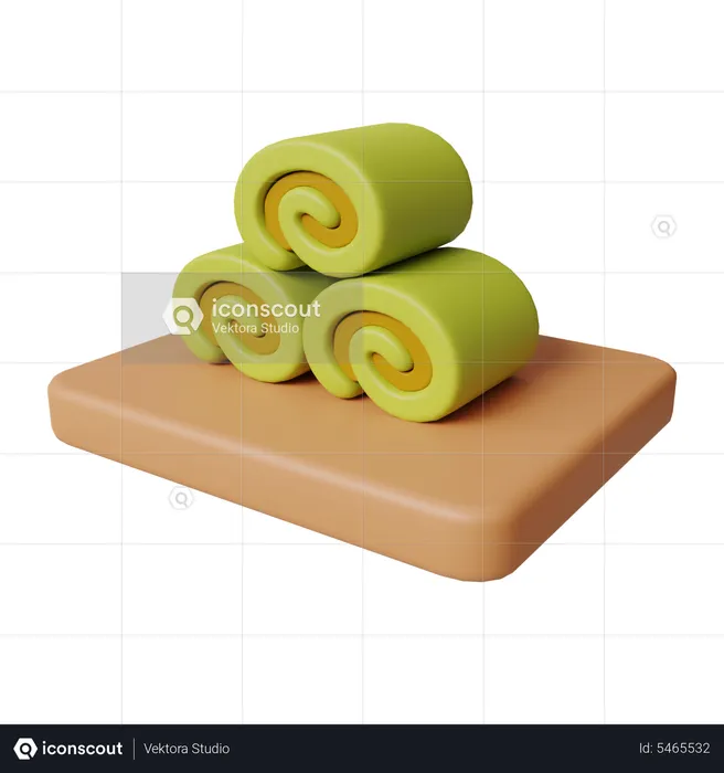 Roll Cake  3D Icon