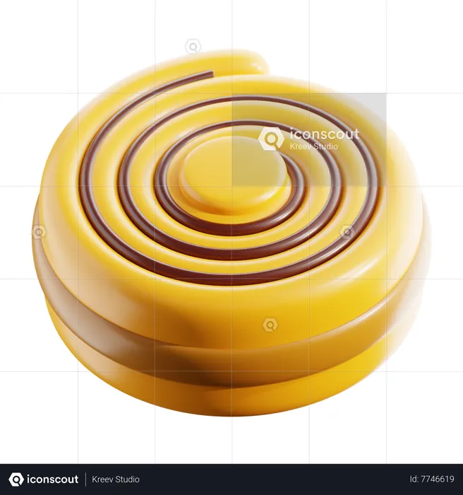 Roll Cake  3D Icon