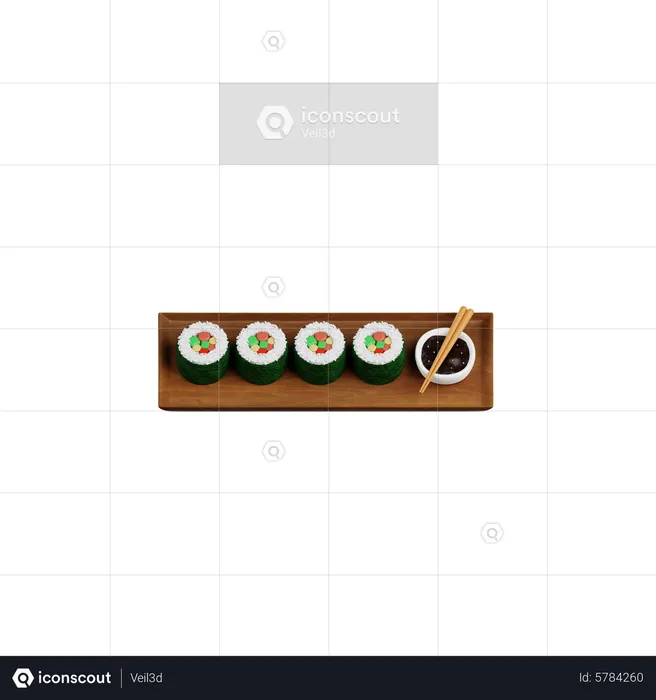 Roll Sushi  3D Icon