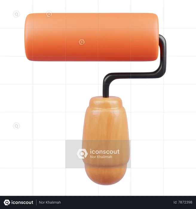 Roller Brush  3D Icon