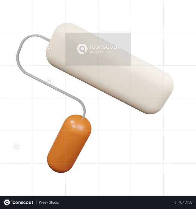 Roller Brush  3D Icon