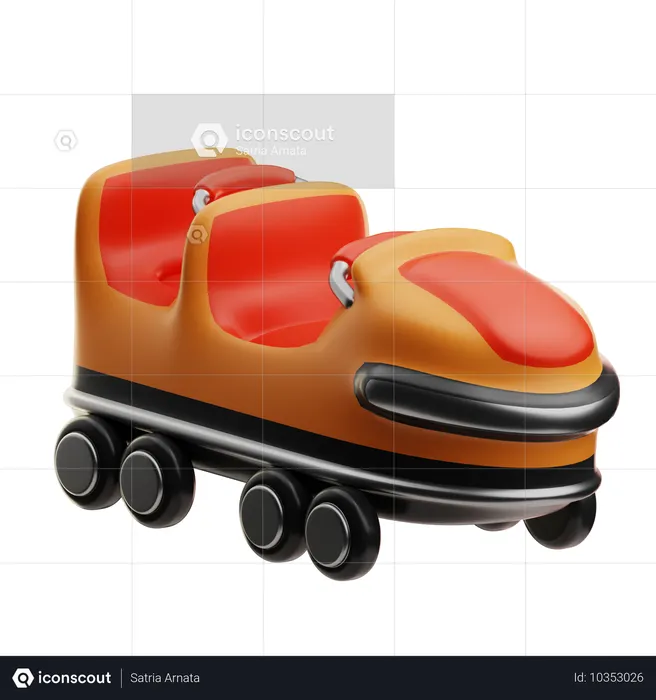 Roller Coaster  3D Icon