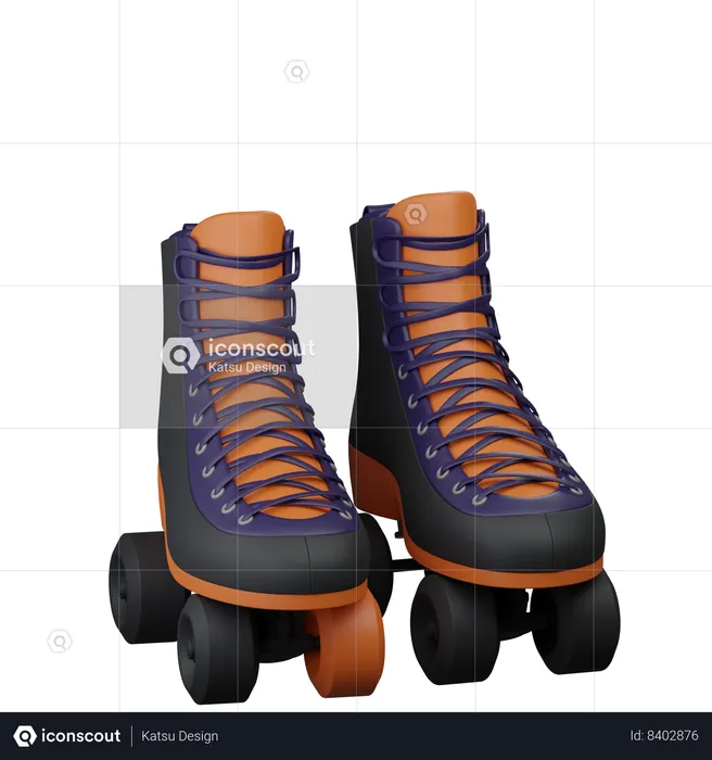 Roller Skates  3D Icon