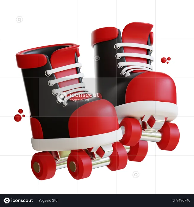 Roller Skating  3D Icon