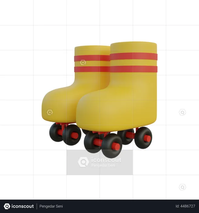 Patinage à roulettes  3D Illustration