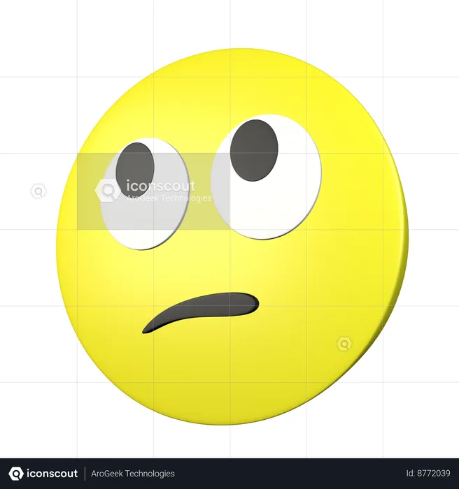 Rolling Eye Face Emoji 3D Icon
