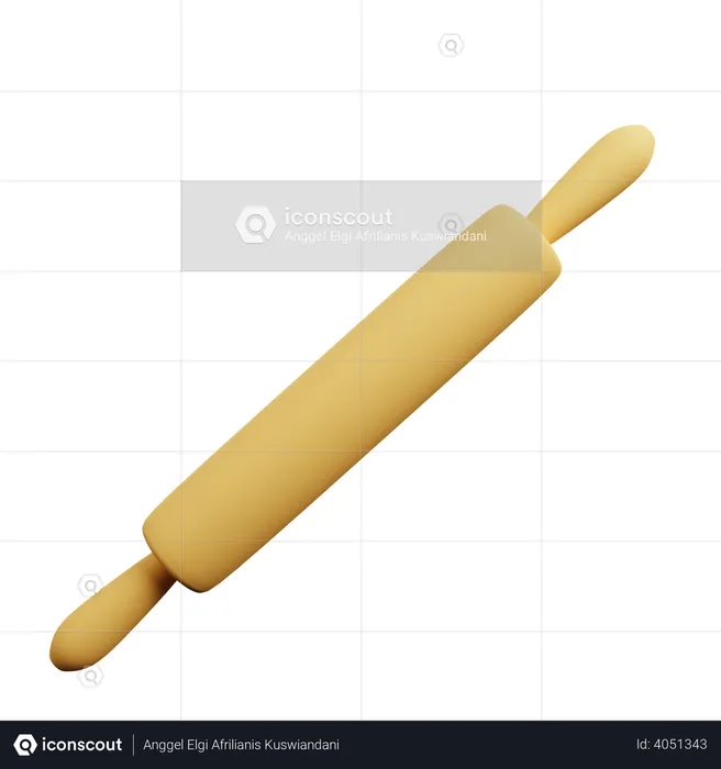 Rolling Pin  3D Illustration