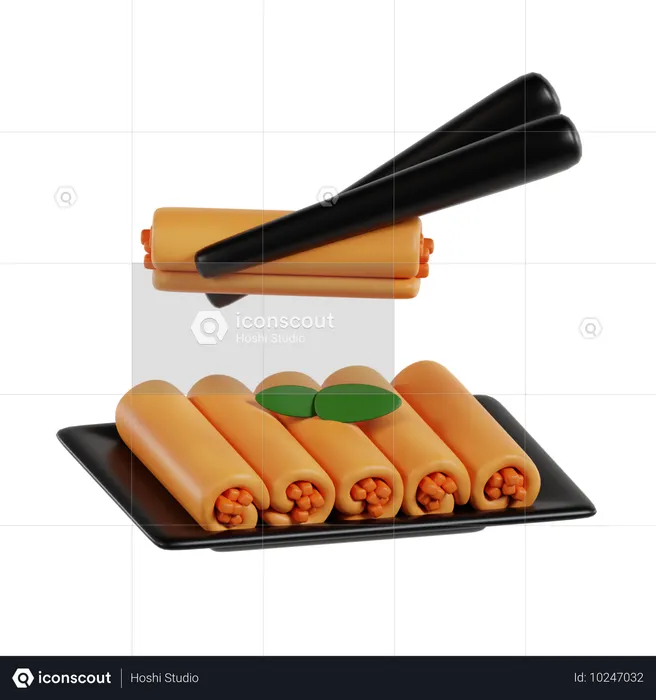 Rollitos de primavera  3D Icon