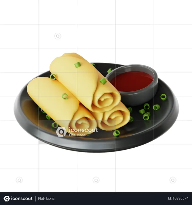 Rollitos de primavera  3D Icon