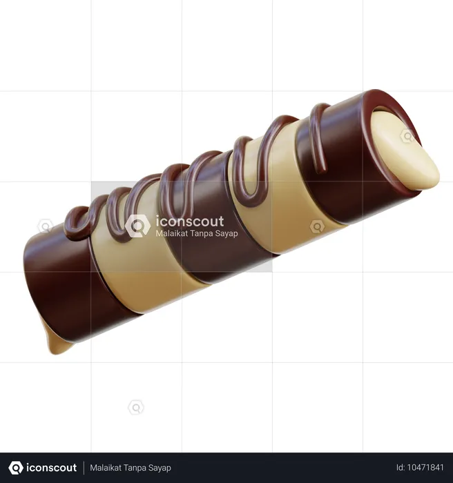 Rollo de chocolate  3D Icon