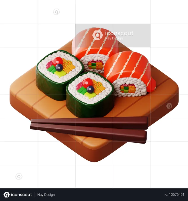 Rollos de sushi  3D Icon