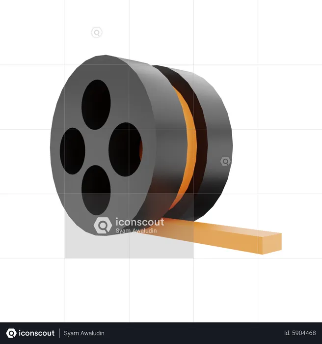 Rolo de cinema  3D Icon