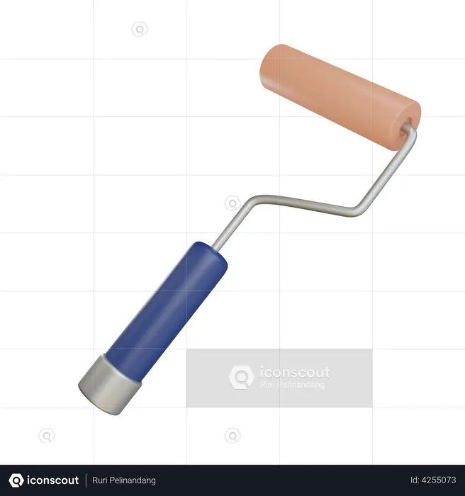 Rolo de pintura  3D Icon