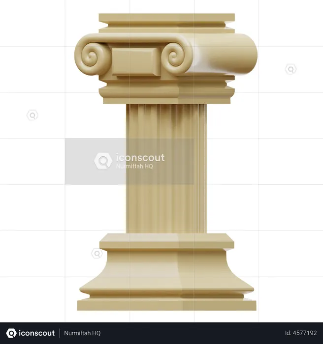 Roman Pole  3D Illustration