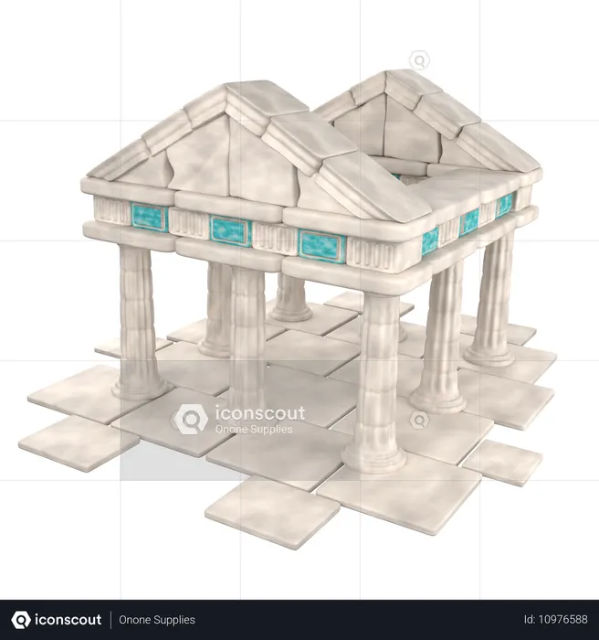 Roman Temple  3D Icon