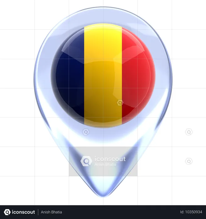 Romania Flag 3D Icon