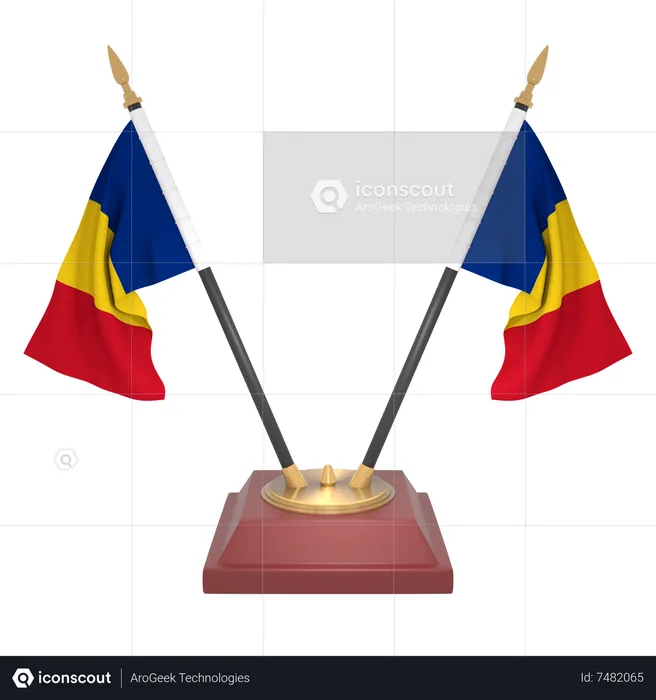 Romania Flag 3D Icon