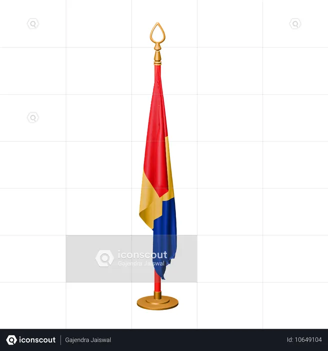 Romania Flag Flag 3D Icon