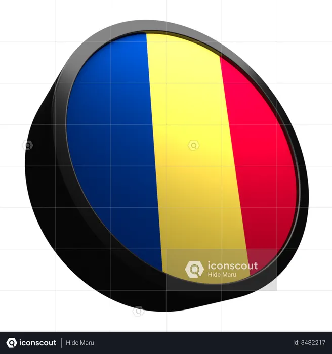 Romania Flag Flag 3D Icon