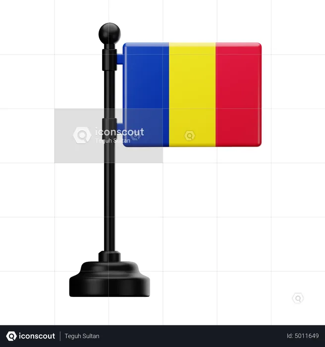 Romania Flag Flag 3D Icon