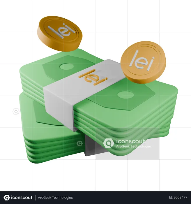 Romanian leu  3D Icon