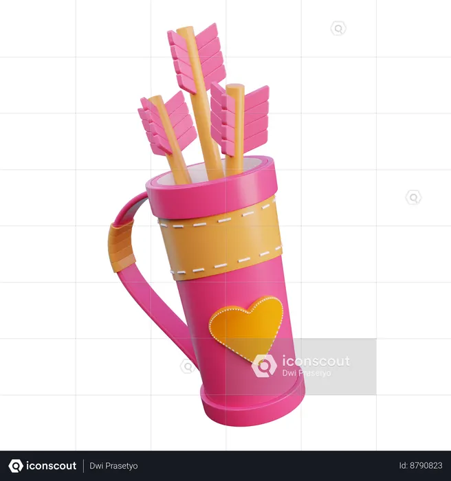 Romantic Arrow  3D Icon