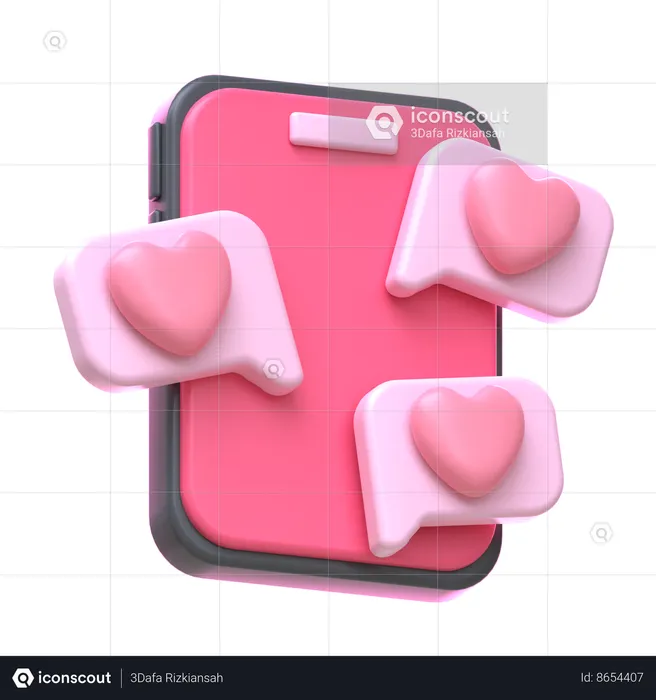 Romantic Chat  3D Icon