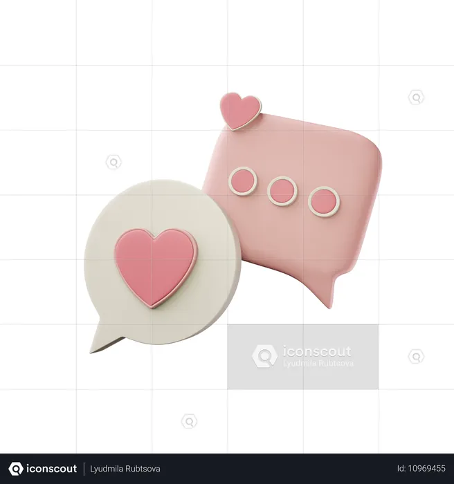 Romantic Chat  3D Icon