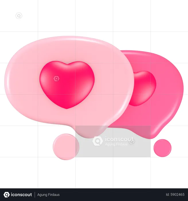 Romantic Chat  3D Icon