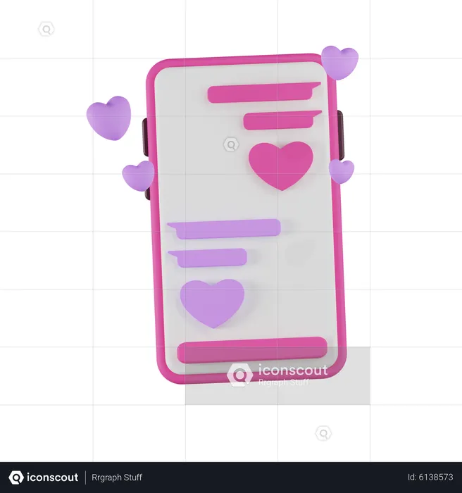 Romantic Chat  3D Icon