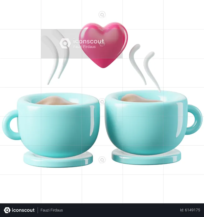 Romantic cup  3D Icon