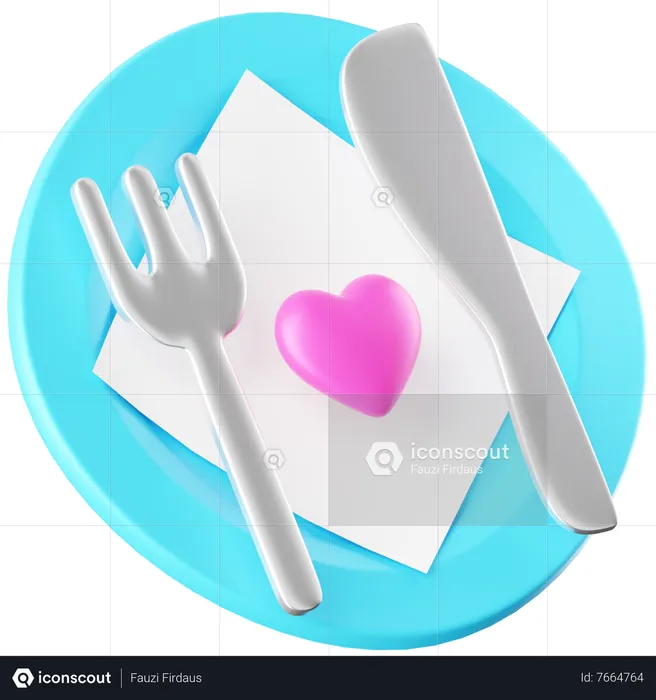 Romantic Dinner  3D Icon