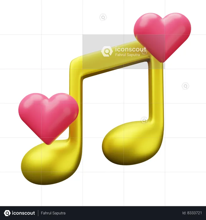Romantic Love Song  3D Icon