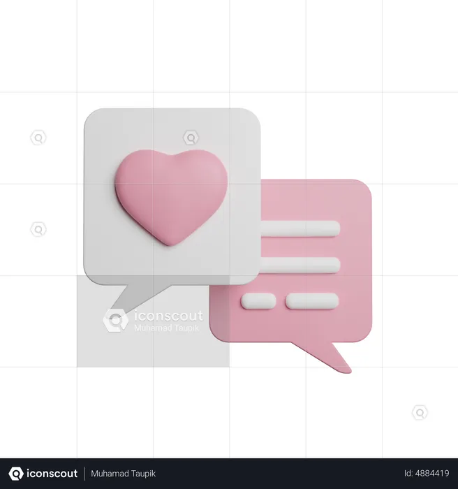 Romantic Message  3D Icon