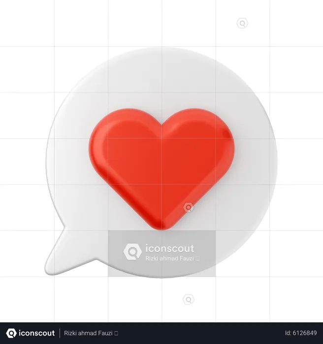 Romantic Message  3D Icon