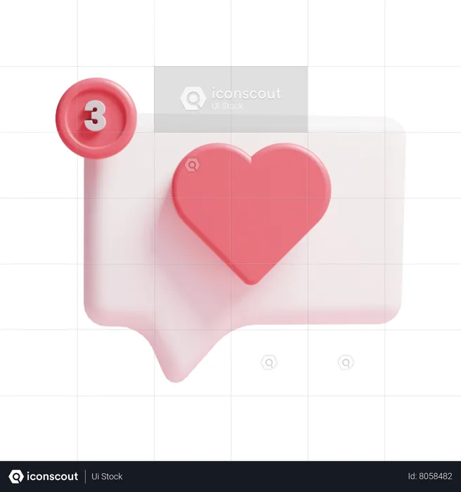 Romantic Message  3D Icon