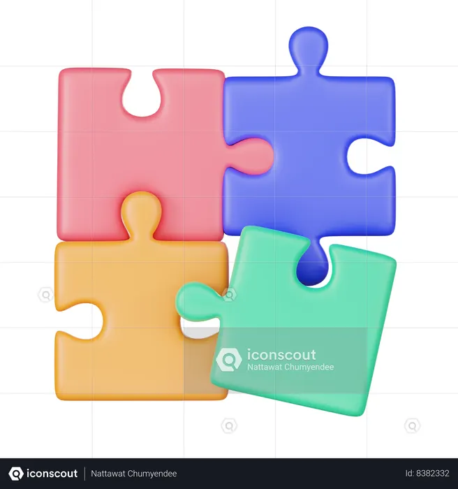 Cubo de rompecabezas  3D Icon