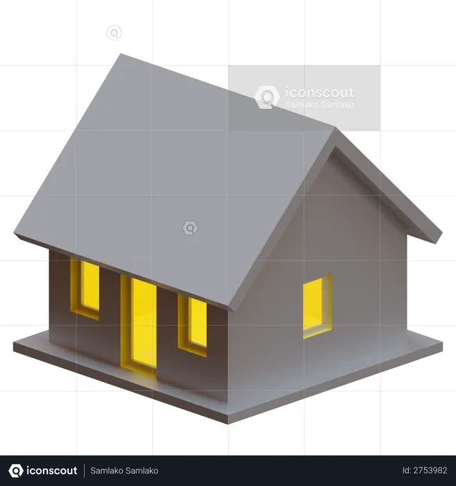 Roof house  3D Illustration