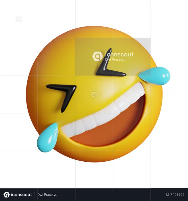 Rooling On The Floor Emoji 3D Icon