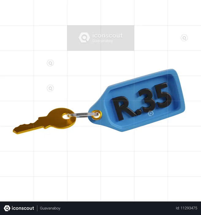 Room Key  3D Icon