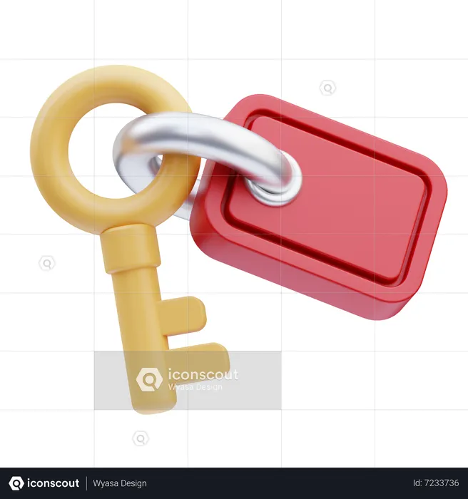 Room Key  3D Icon