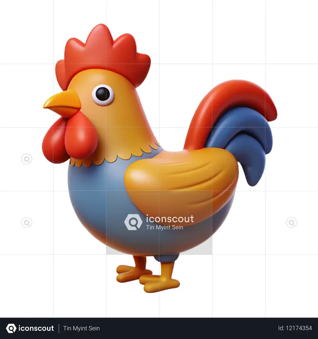 Rooster  3D Icon