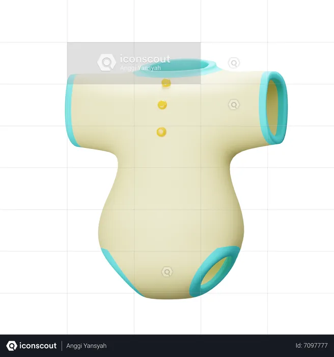 Ropa de bebé  3D Icon
