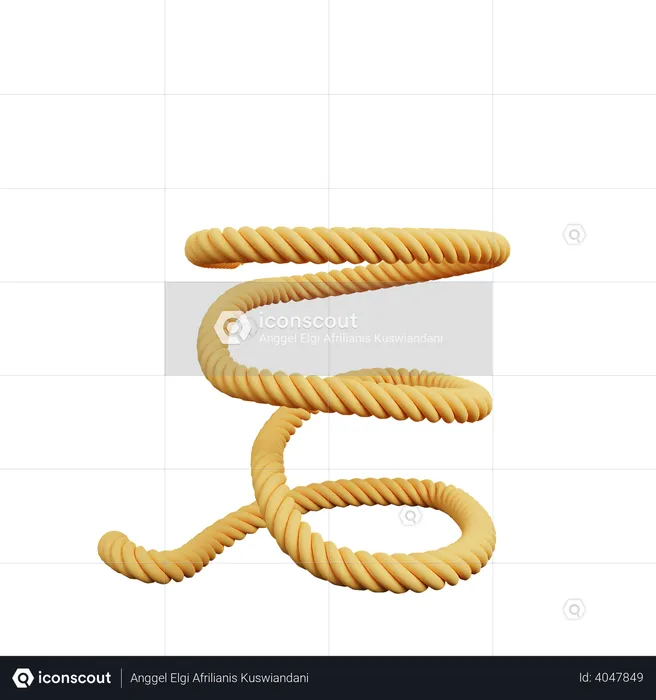 Rope  3D Illustration