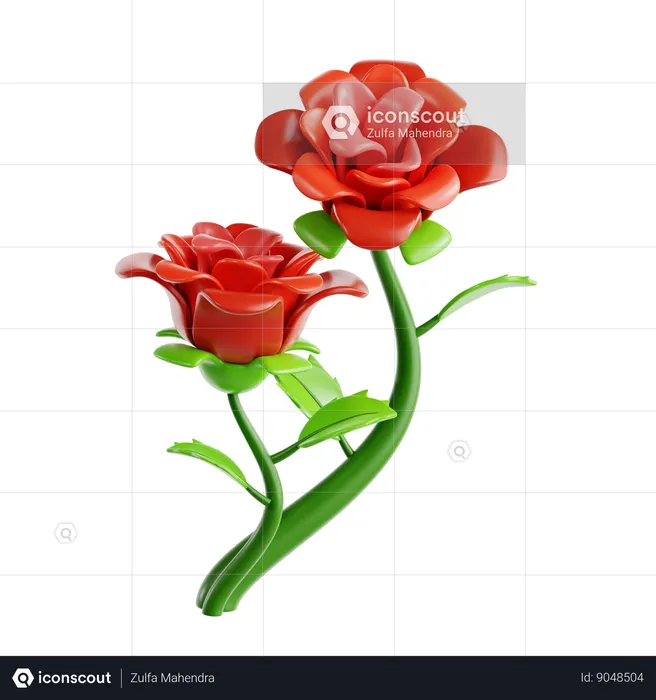 Rosa  3D Icon