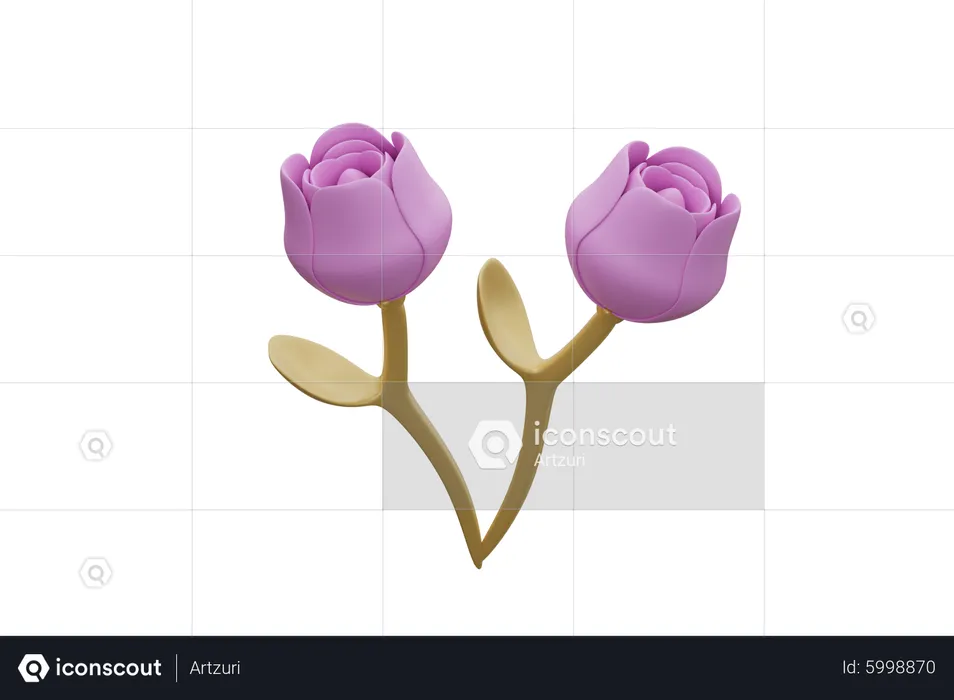 Rosas  3D Icon