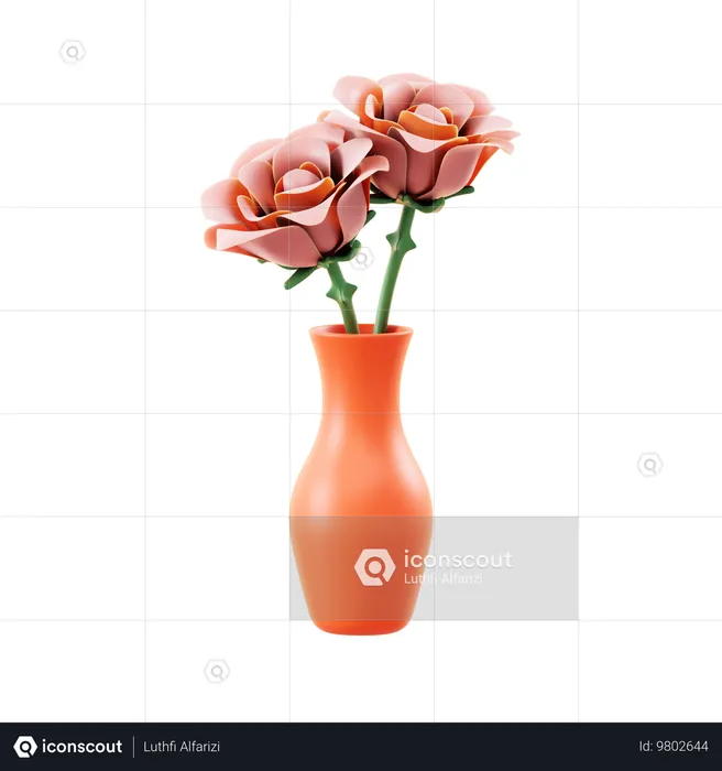 Rose  3D Icon