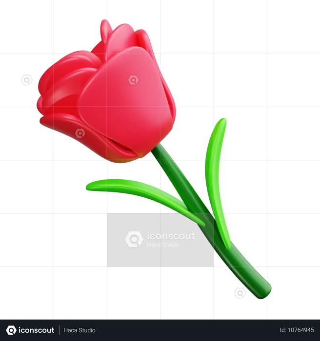 Rose  3D Icon